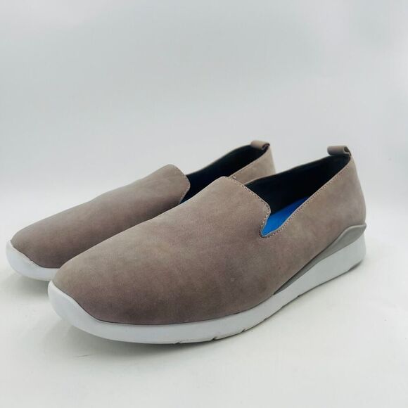 Me Too Gage Comfort Slip On Frost Grey Nubuck Leather Sneakers Size 11M - Picture 1 of 15